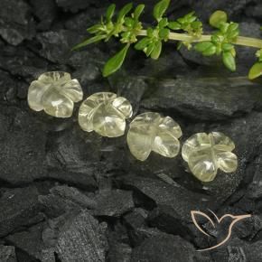 3.36 ct natürliche Blasses Gelb Quarz-Edelsteine, Blumen-Schliff, Transparent