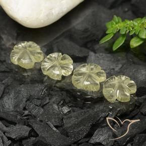 5.12 ct natürliche hellgelb Quarz-Edelsteine, Blumen-Schliff, Transparent