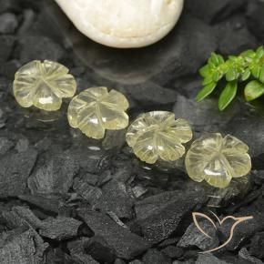 7.35 ct natürliche hellgelb Quarz-Edelsteine, Blumen-Schliff, Transparent