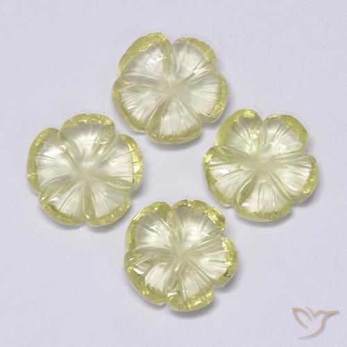 7.69ctw Natürlicher Laguna Gelb Quarz, Blumen-Schliff, Transparent