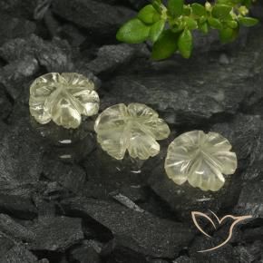 2.23 ct natürliche Mittelgelb Quarz-Edelsteine, Blumen-Schliff, Transparent