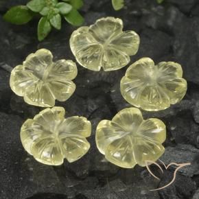 8.38 ct natürliche hellgelb Quarz-Edelsteine, Blumen-Schliff, Transparent