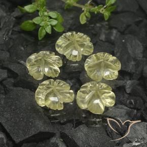 8.38 ct natürliche hellgelb Quarz-Edelsteine, Blumen-Schliff, Transparent
