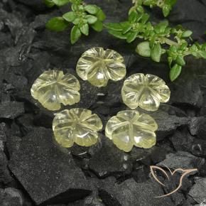6.89 ct natürliche hellgelb Quarz-Edelsteine, Blumen-Schliff, Transparent
