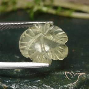 9,17 ctw natürlicher Mittelgelb Quarz, Blumen-Schliff, Transparent
