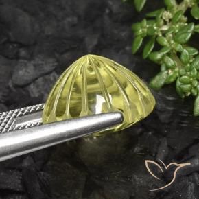 9,17 ctw natürlicher Helles Maisgelb Quarz, Blumen-Schliff, Transparent