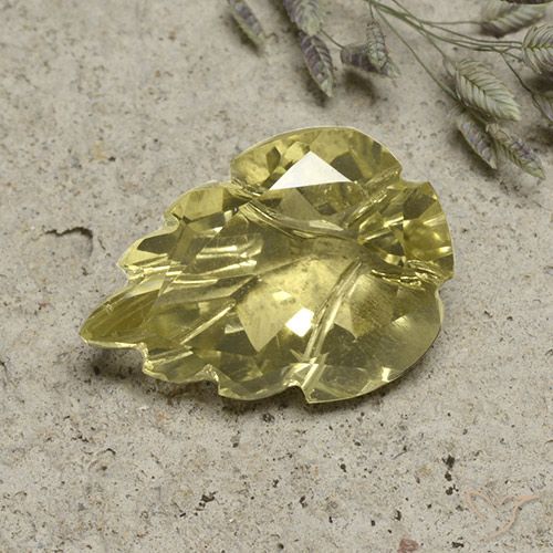 10.32ct Natürlicher Laguna Gelb Quarz, Blumen-Schliff, Transparent