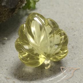 9,17 ctw natürlicher Mittelhelles Gelb Quarz, Blumen-Schliff, Transparent
