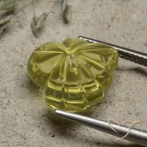 9,17 ctw natürlicher Mittelgelb Quarz, Blumen-Schliff, Transparent