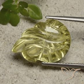 9,17 ctw natürlicher Laguna Gelb Quarz, Blumen-Schliff, Transparent