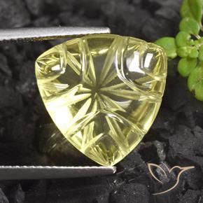 9,17 ctw natürlicher hellgelb Quarz, Trillion, Transparent