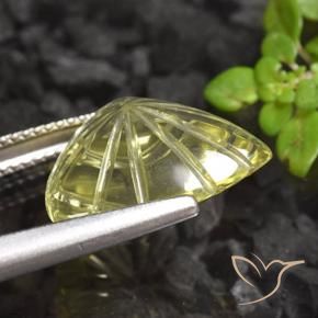 9,17 ctw natürlicher hellgelb Quarz, Trillion, Transparent