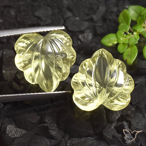 14.91ctw Natürlicher hellgelb Quarz, Blumen-Schliff, Transparent