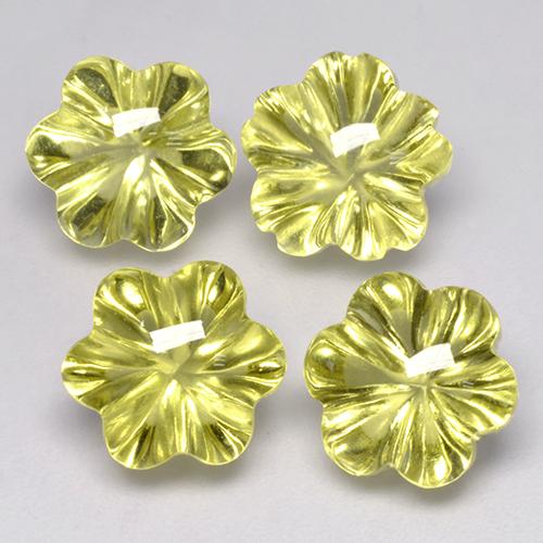 15.85ctw Natürlicher grünlich-gelb Quarz, Blumen-Schliff, Transparent