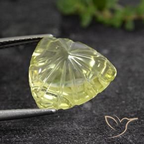 9,17 ctw natürlicher hellgelb Quarz, Trillion, Transparent