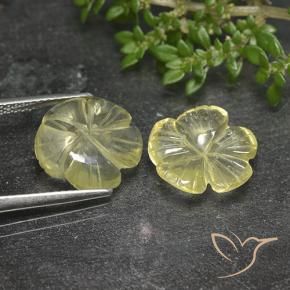 7.52 ct natürliche Mittelhelles Gelb Quarz-Edelsteine, Blumen-Schliff, Transparent