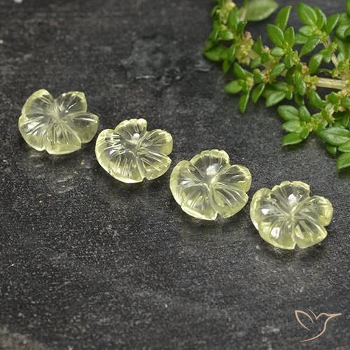 6.88ctw Natürlicher hellgelb Quarz, Blumen-Schliff, Transparent
