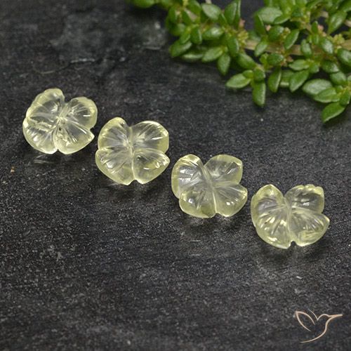 3.60ctw Natürlicher hellgelb Quarz, Blumen-Schliff, Transparent