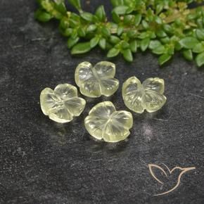 3.60 ct natürliche hellgelb Quarz-Edelsteine, Blumen-Schliff, Transparent