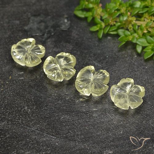 5.24ctw Natürlicher hellgrünlich-gelb Quarz, Blumen-Schliff, Transparent