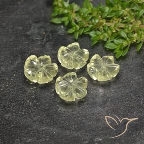 7.80 ct natürliche hellgelb Quarz-Edelsteine, Blumen-Schliff, Transparent