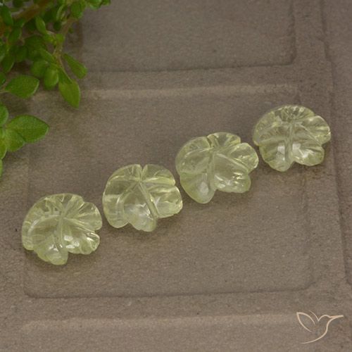 5.04ctw Natürlicher hellgrünlich-gelb Quarz, Blumen-Schliff, Transparent