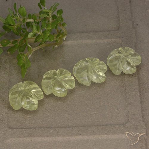 5.10ctw Natürlicher hellgelb Quarz, Blumen-Schliff, Transparent