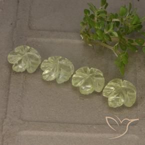 5.10 ct natürliche hellgelb Quarz-Edelsteine, Blumen-Schliff, Transparent