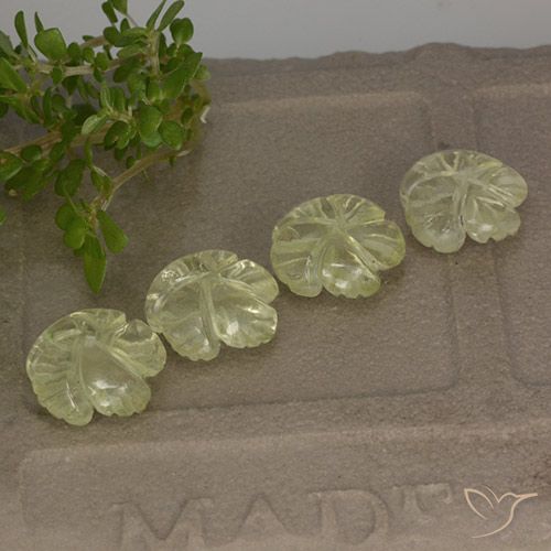 5.58ctw Natürlicher hellgelb Quarz, Blumen-Schliff, Transparent