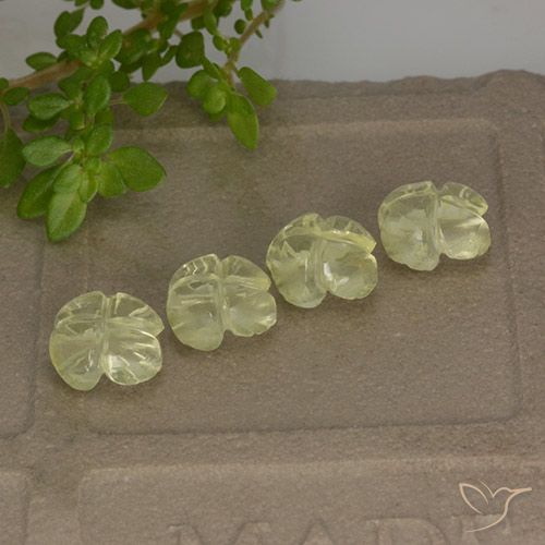 4.39ctw Natürlicher hellgelb Quarz, Blumen-Schliff, Transparent