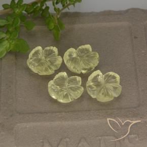 5.20 ct natürliche hellgelb Quarz-Edelsteine, Blumen-Schliff, Transparent