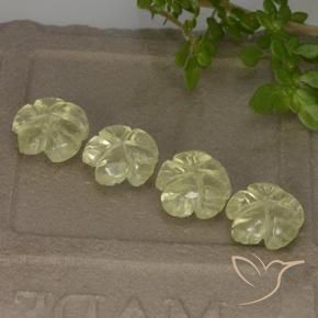 5.20 ct natürliche hellgelb Quarz-Edelsteine, Blumen-Schliff, Transparent