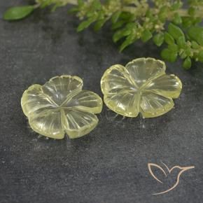 4.80 ct natürliche hellgelb Quarz-Edelsteine, Blumen-Schliff, Transparent