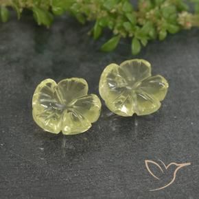 3.62 ct natürliche hellgelb Quarz-Edelsteine, Blumen-Schliff, Transparent