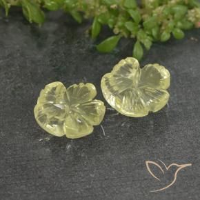 2.62 ct natürliche hellgelb Quarz-Edelsteine, Blumen-Schliff, Transparent