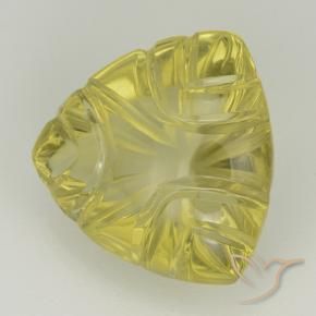 9,17 ctw natürlicher Mittelgelb Quarz, Trillion, Transparent