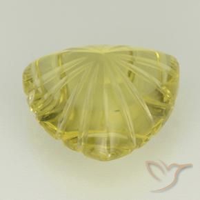 9,17 ctw natürlicher Mittelgelb Quarz, Trillion, Transparent