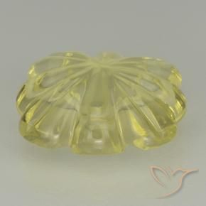 9,17 ctw natürlicher Mittelgelb Quarz, Blumen-Schliff, Transparent