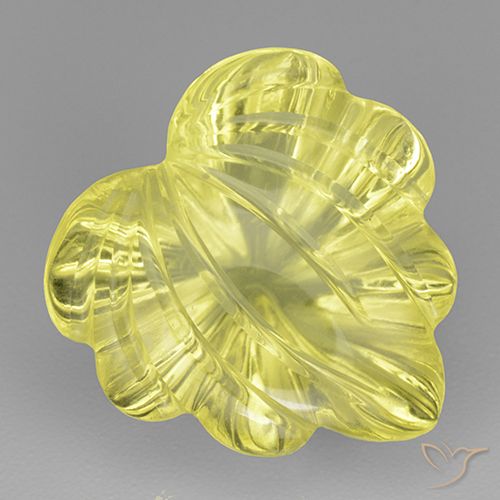 7.65ct Natürlicher Helles Hummelgelb Quarz, Blumen-Schliff, Transparent