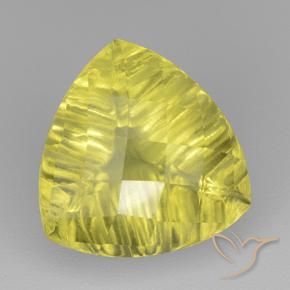 9,17 ctw natürlicher Lebhaftes Gelb Quarz, Trillion, Transparent