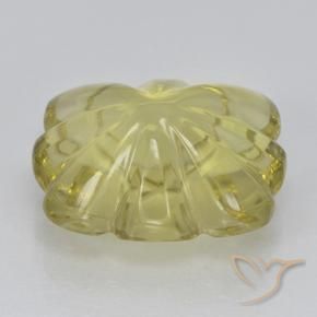 9,17 ctw natürlicher Mittelhelles Gelb Quarz, Blumen-Schliff, Transparent