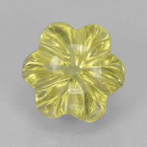 2,06 ctw natürlicher gelber Quarz, Blumenschliff, Transparent