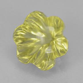 2,06 ctw natürlicher gelber Quarz, Blumenschliff, Transparent