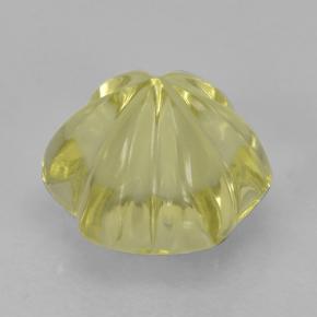 2,06 ctw natürlicher gelber Quarz, Blumenschliff, Transparent