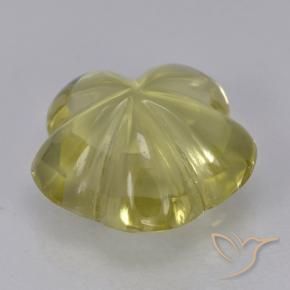 9,17 ctw natürlicher hellgelb Quarz, Blumen-Schliff, Transparent