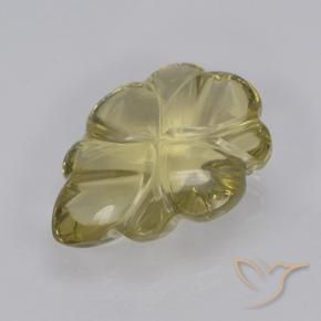 9,17 ctw natürlicher Neutrales Gelb Quarz, Blumen-Schliff, Transparent
