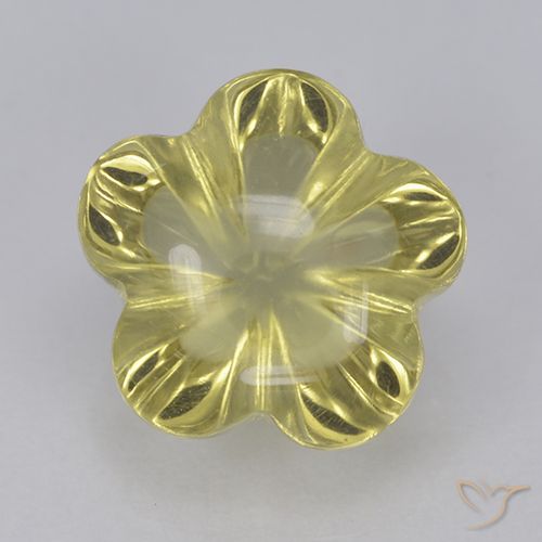 2.68ct Natürlicher Laguna Gelb Quarz, Blumen-Schliff, Transparent