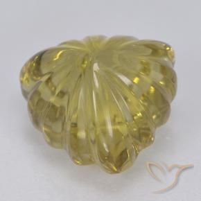 9,17 ctw natürlicher Mittelhelles Gelb Quarz, Trillion, Transparent