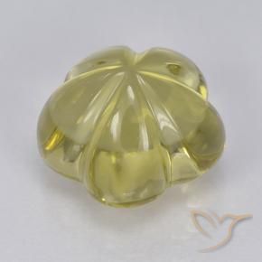 9,17 ctw natürlicher Mittelhelles Gelb Quarz, Blumen-Schliff, Transparent