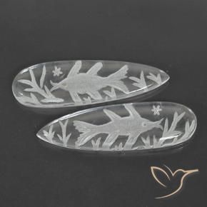 29.51 ct natürliche Klares Weiß Quarz-Edelsteine, Birnenform, Transparent